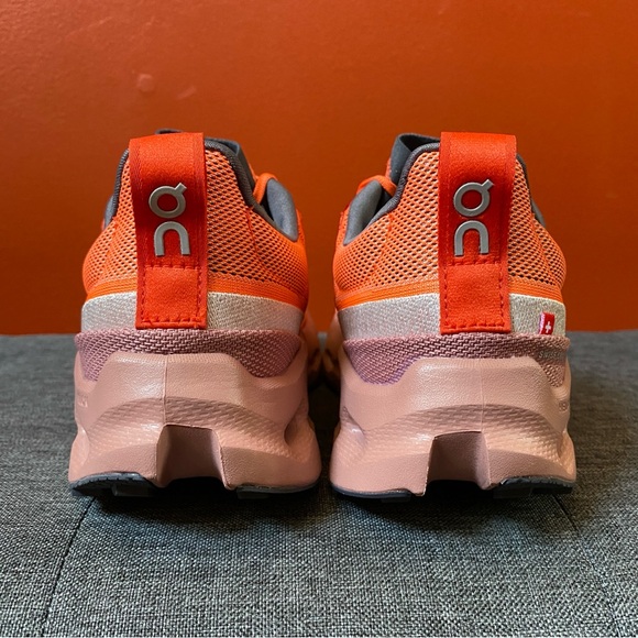 On Cloud Women's Cloudsurfer Trail Flame/Dustrose Sneakers Size 9.0 NEW - Picture 12 of 16
